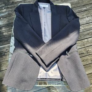 Black Tahari Arthur S. Levine Collection Blazer with Pinstripe Size 8